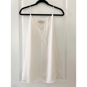 Loft Whisper White Strappy Cami, L, EUC